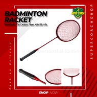 Badminton Racket Carbon Fiber 24lbs Aluminum Alloy Frame