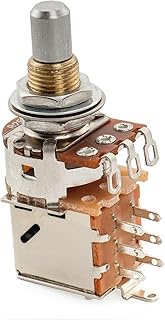 Musiclily Pro B250K Brass Pot Metric Solid Standard Shaft 9.5mm Push-Pull Linear Taper Potentiometer