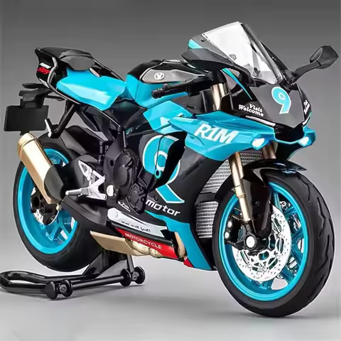 1:12 YZF-R1M Alloy Racing Motorcycle Model Diecast Street Sports Motorcycle Model Simulation Sound a