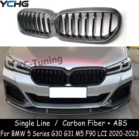 G30 M5 F90 LCI ABS Carbon Fiber Grille For BMW 5 Series G30 G31 M5 F90 520i 530i 540i M550i M550d 52