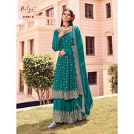 Santoon Georgette Long Gown with Dupatta Partywear