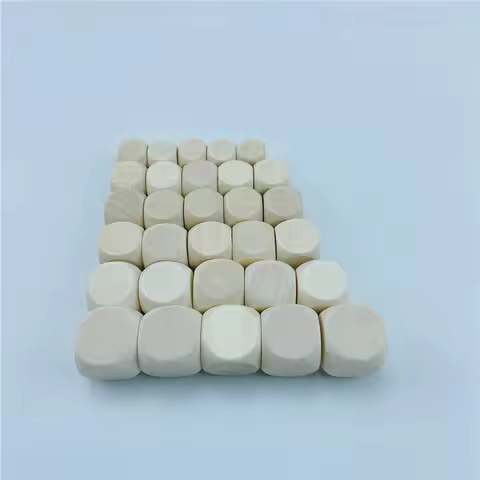 10pcs D6 6 Sided Blank Wood Dice For Party Family Printing Engraving DIY Games Printing Engraving Ki