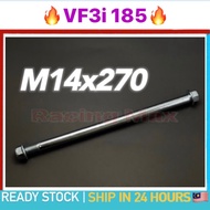 SYM VF3I 185 SWING ARM SHAFT WITH NUT SYM185 VF3 REAR FORK ARM BELAKANG SAP SUB BATANG M14 x 270 VF3