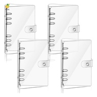 A6 Binder Transparent Binder Plastic Binder Clear Soft PVC 6 Ring Budget Binder Refillable Planner B