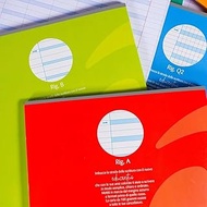 BM BeMore Educentus 0122454 - A4 Exercise Book - Type B Ruling - Coloured Lines with Highlighted Mar