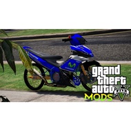 GTA V Mod Yamaha 135LC Blue Alloy (ADD ON/FIVEM Ready/PC ONLY)