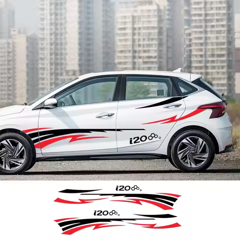 Car Body Side Door Vinyl Film Stickers For Hyundai I20 Asta N Line BC3 GB IB Auto Graphics Stripes S