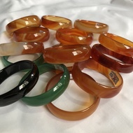 Red Brain Stone Bracelet Size 52 Large And Shiny Stone Pattern