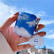 8910韓風藍天白雲吊飾蘋果APPLE AIRPODS PRO 第一二三四代無線藍牙耳機防摔硅膠保護套