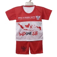 SETELAN BAJU MERAH PUTIH 17 AGUSTUSAN ANAK ANAK UN93