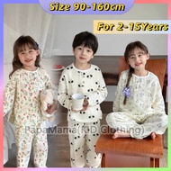 Kids Pyjamas Set Air Conditioning Clothes 90-160cm Korea Children Sleepwear Baju Tidur
