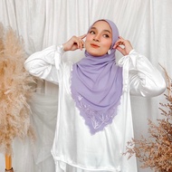 CHENDANA Tudung Sulam Klasik Dua Muka Embroidery Double Loop Instant Shawl | Raya by Scarfsweethoney