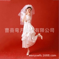80s Wedding Wedding Wedding Wedding Nostalgic Photo Dress Princess Dress Photo Studio Photo Theme Ar