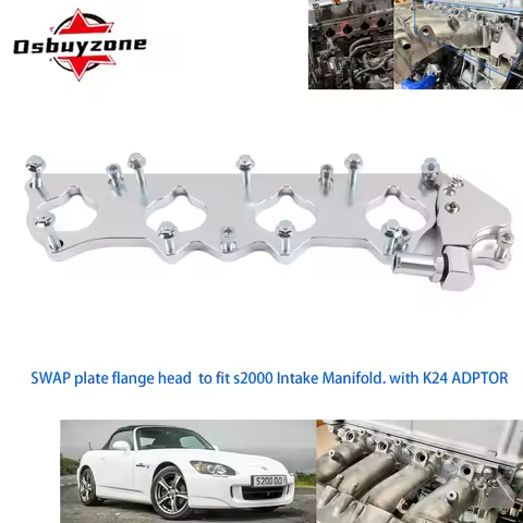 K24 style Head to KSWP S2000 Intake Manifold PLATE with Recirculation K24A ADAPTER FOR 00-09 Honda S