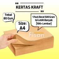 100 Sheets of A4 Kraft Paper 80 Grams 80grams 80gr Samson Kraft Paper A4 Kraft Brown Paper/