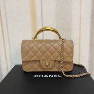 超美近新💕 Chanel CF 20 Classic Mini Handle Flap Bag 20cm CF20
