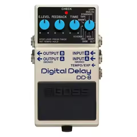Roland Boss Digital Delay Guitar Pedal DD-8 3 Delay Types Versatile Mode Vintage Echoes Shimmer Mod 