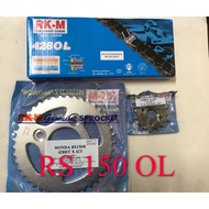 Honda RS150 RKM spoket set 428 OL chain