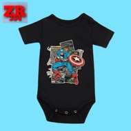 KATUN CAPTAIN AMERICA BABY JUMPER T-SHIRT MOVIE FILM MARVEL STUDIOS BABY CLOTHES AGE 0 - 12 MONTHS T