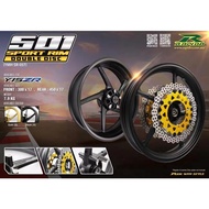 Yamaha Y16 Y15 Y16ZR/ Y15ZR Modify Front Double Disc Big Size GTB Sport Rim Rapido 501 NEW 5 Kaki