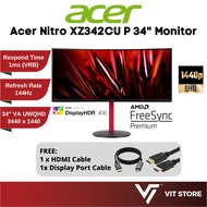 Acer Nitro XZ342CU P 34" UWQHD VA Widescreen LCD Monitor 144 Hz, 3440 x 1440, 1ms (VRB)