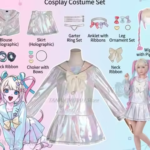 Anime cosplay Anime Movie NEEDY OVERDOSE Cosplay Kangel OMGkawaiiAngel Costume Jirai Kei Styles Lase