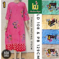 Sd Sunan-Daster Panjang Batik Kencana Ungu Sunan Label Hitam Longdress Tangan Lengan 7/8