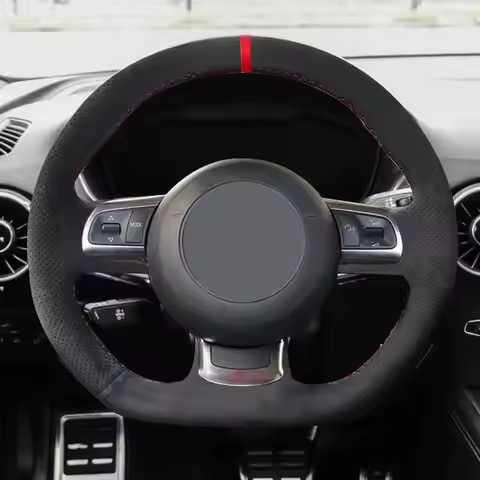 For Audi A3 S3 (8P) Sportback 2008-2012 TT TTS (8J) TTRS R8 42 Suede Leather Car Interior Steering W