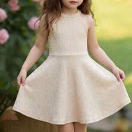 Young Girl Casual And Elegant Solid Black Stand-Up Collar Sleeveless Waist A-Line Dress, Suitable Fo