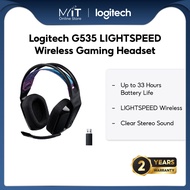 Logitech G535 LIGHTSPEED Wireless Gaming Headset - Lightweight on-ear headphones, flip to mute mic, 