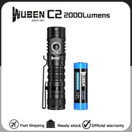 Original WUBEN C2 Power Bank Flashlight 2000Lumens Type-C Rechargeable Troch Lantern With 21700 4800