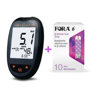 瑞士品牌 Fora 福爾6合1 E世代多功能血糖機套裝 + Fora血酮試紙一盒*香港行貨五年保養*