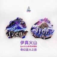 Ijen Ijen Volcanic Indonesia Blue Fire Home Decoration Refrigerator Magnet High-value ins Room Gift 