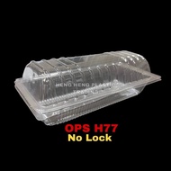 BENXON OPS-H77 CLEAR 100pcs/pkt BEKAS KUIH H77 BENXON Plastic Tray [ 100pcs± ] Bakery Disposable Pla