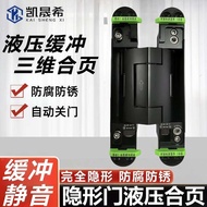 Close Door Zinc Alloy Close Three-Dimensional Automatic Hinge Invisible Cushioning Door Hydraulic
