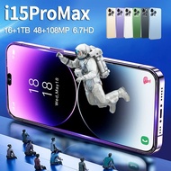 i15 Pro Max Original Smartphone 5G Hand phone 6.7 inch HD Handphone RAM 16GB ROM 3000mAh Face ID Dual SIM Call phone Video Telefon Standby Cheap Gaming Phone
