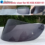 (ฟุต) โฟโตโครมิกไวเซอร์สำหรับ AGV K5 K5S K5-S K3SV หมวกกันน็อค K1 K3-SV ขนาดกะทัดรัด ST แว่นตาป้องกันชิ้นส่วนอุปกรณ์ดูแลกระจกรถ Autochromic