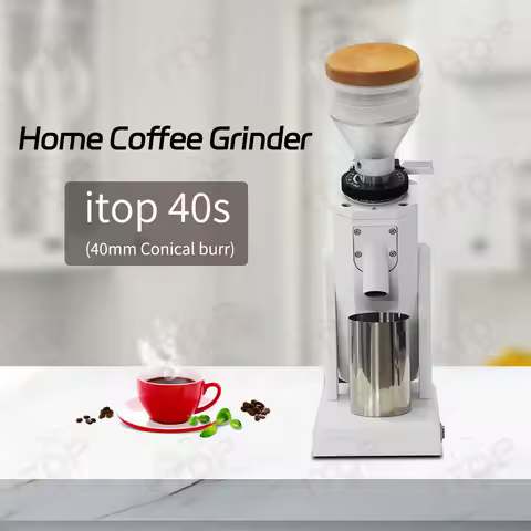 ITOP40S Updated Version Coffee Grinder Stepless Adjustment of Grinding Degree 40mm Titanium Burr Mil
