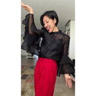 KEMEJA Nana shirt Women's Organza Sheer shirt (ZC59)