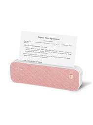PeriPage A40 迷你印表機粉紅無墨行動印表機相容於 iOS、Android 和筆記型電腦，可攜式無線印表機適用於辦公室、旅遊、行動辦公室、學校、家庭