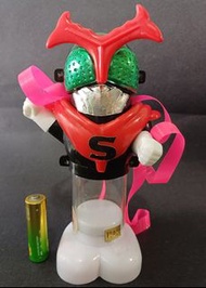 (W Plaza shop 225) 70s 幪面超人 7號 Stronger 糖樽 膠公仔 Popy Karmen Masked Rider vinyl 笠頭