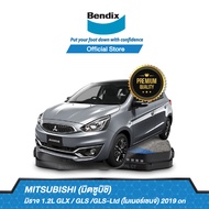 Bendix ผ้าเบรค MITSUBISHI Mirage 1.2L 12V DOHC ไมเวค / 1.2L GLX / GLS /GLS-Ltd Minor Change (ปี 2012