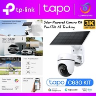 Tp-Link Tapo C630 KIT 3K 5MP Solar-Powered Pan/Tilt Security Battery Camera CCTV Kit AI Tracking 24/