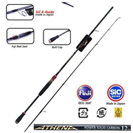Joran Pancing Kuat Daido Athena Solid Carbon Japan Style Real Set Fuji Panjang 180 cm - Tongkat Manc