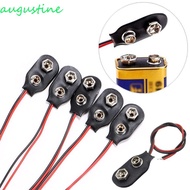 AUGUSTINE 10Pcs Battery Holder Clip, I / T Type Cable Soft Hard Shell Battery Clip Connector, 9 Volt