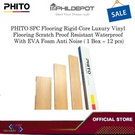 PHITO SPC Flooring Rigid-Core Luxury Vinyl Flooring ( 1 Box = 12 pcs)