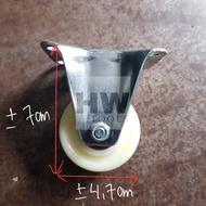 2 Inch Flat Nylon Wheels Fixed Rigid Wheels 2" DeadNilon Trolley Display Case Trolley