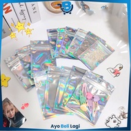 EC Ziplock Hologram Foil Clip Multipurpose 7X13CM Plastic Clip Hologram Flat Packaging Food Wrap Spi