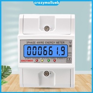 [New] 3 Phase 4 Wires Electric Energy Meter 100A Energy Meter AC 3*230/400V for Indoor