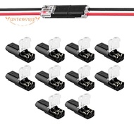 20 Piece No Wire Stripping Cutting 2 Way 2 Pin LED Connector for AWG 20-24